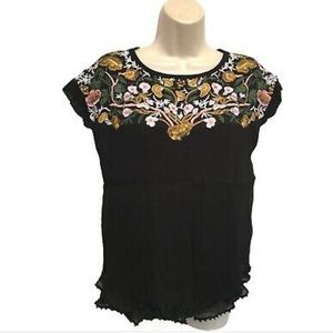 ANTHROPOLOGIE SEEN WORN KEPT embroidered blouse